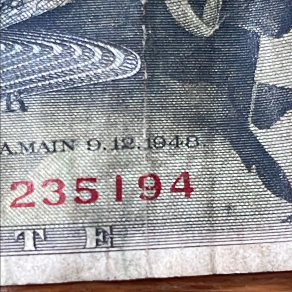 1948 Vintage German 5 Mark Banknote - Picture 3 of 9